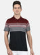 Mens Maroon Stripe T-Shirt