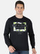 Men Blue Printed Sweatshirt