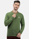 Men Green Solid Pullover