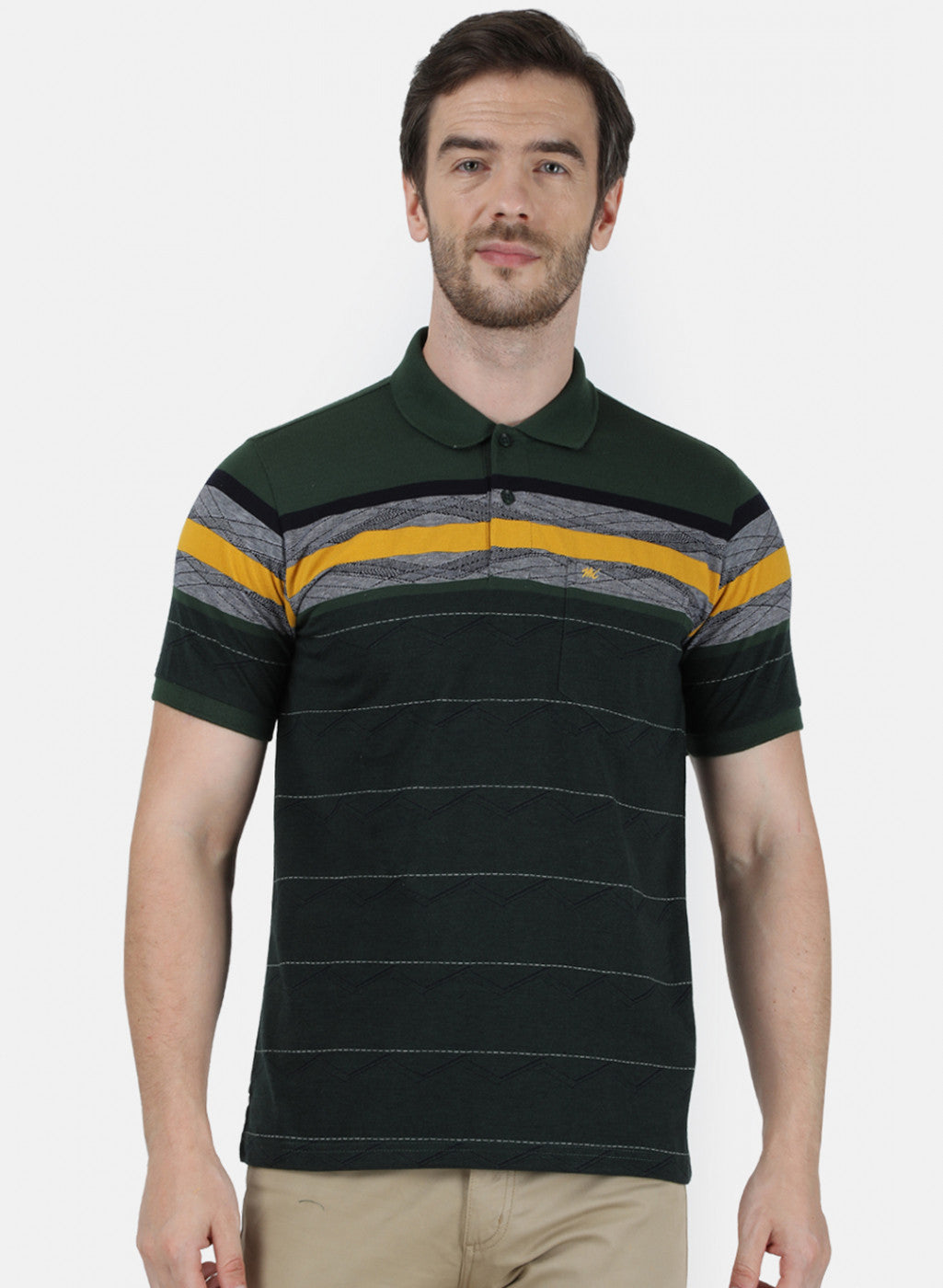 Mens Olive Stripe T-Shirt