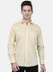 Mens Beige Solid Shirt