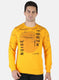 Men Mustard Printed Sweatshirt