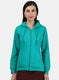 Women Green Plain Sweatshirt