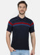 Mens NAvy Blue Stripe T-Shirt