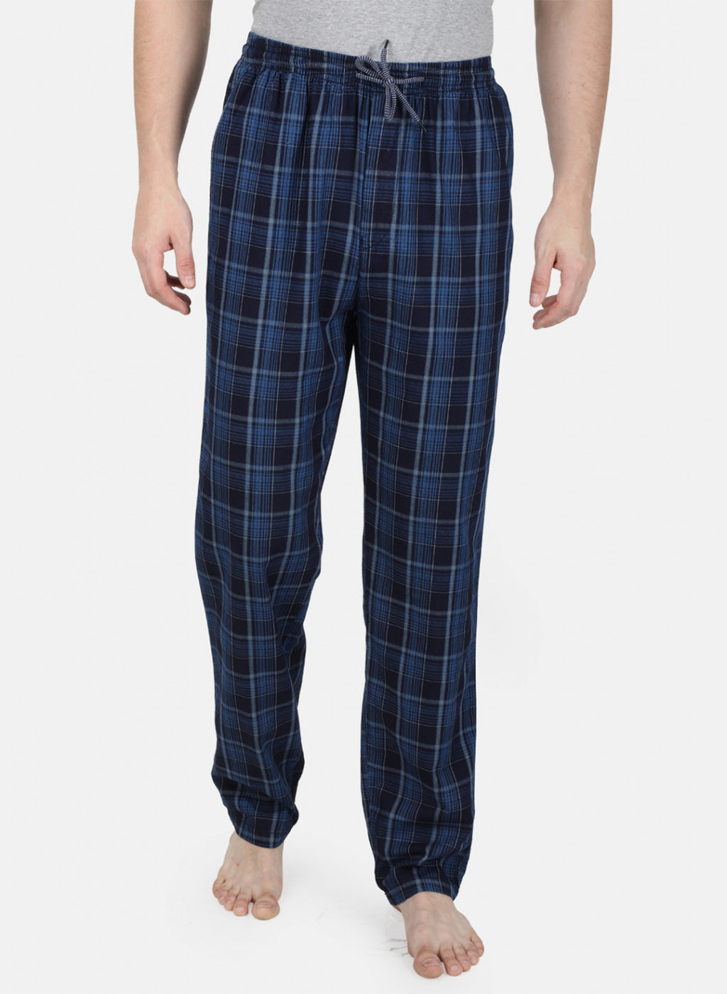 Mens NAvy Blue Check Lower