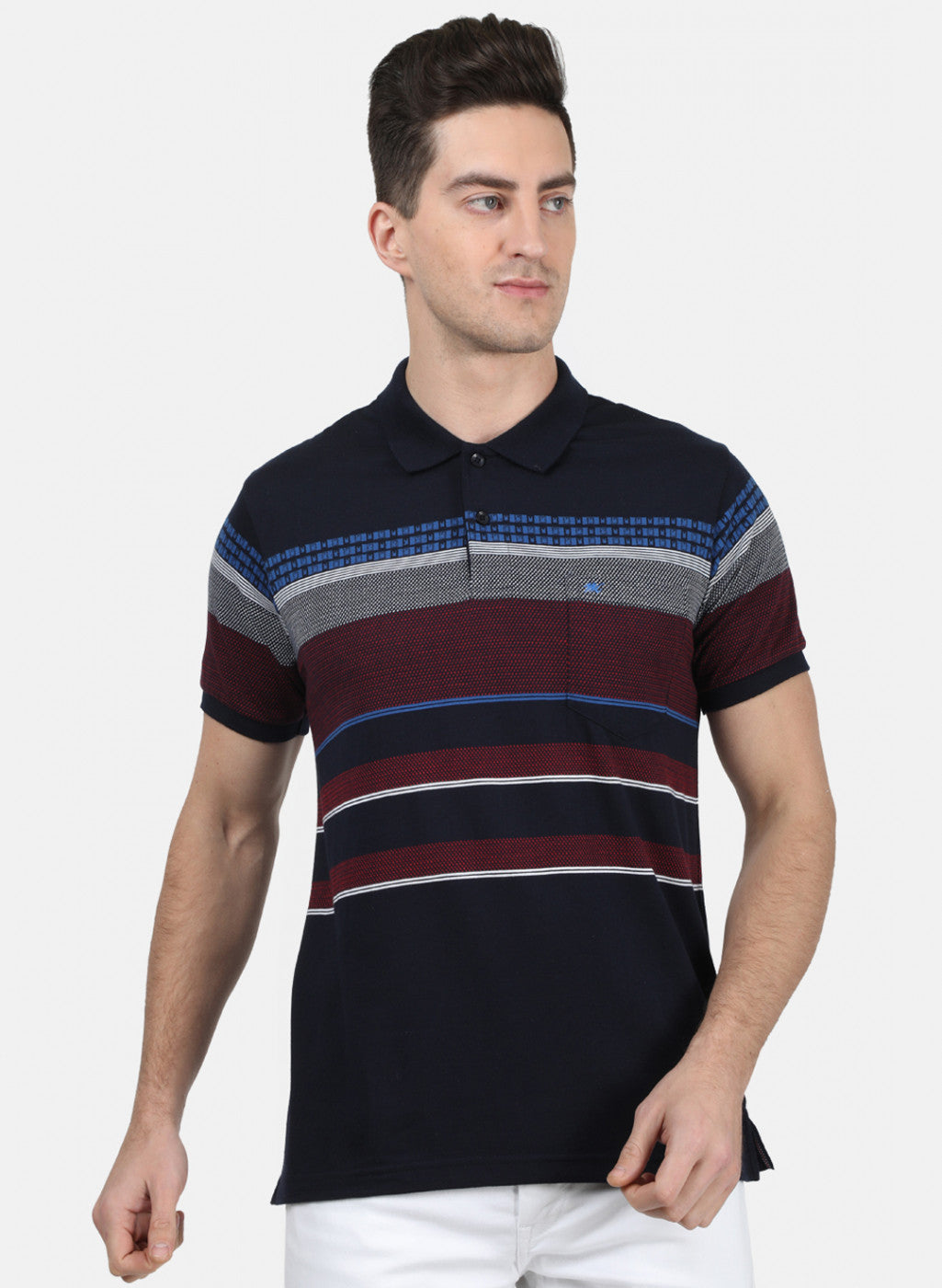 Mens NAvy Blue Stripe T-Shirt