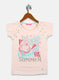 Girls Pink Printed Top
