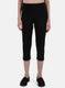 Womens Black Regular Capri