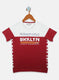 Boys Red & Grey Printed T-Shirts