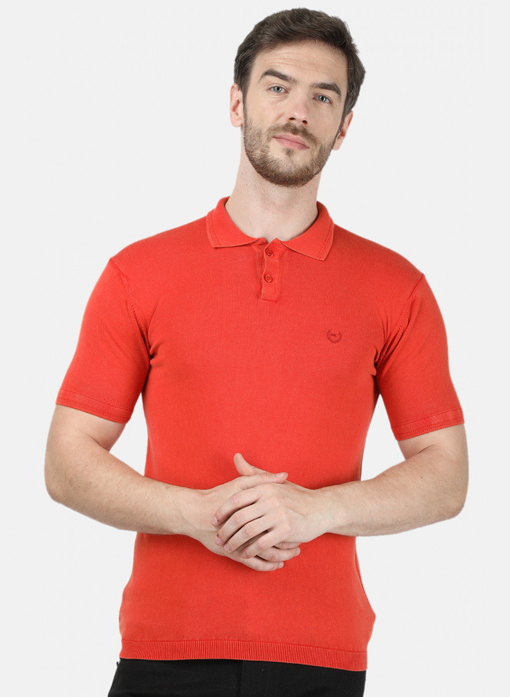 Mens Red Plain T-Shirt