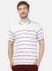 Mens White Stripe T-Shirt
