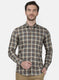 Mens Brown Check Shirt