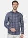 Mens NAvy Blue Check Shirt