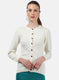Women White Solid Cardigan