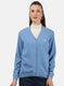 Women Blue Solid Cardigan