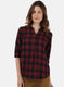 Womens Red Check Top
