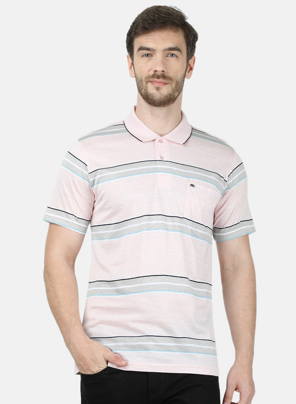 Mens Pink Stripe T-Shirt