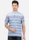 Mens Sky Blue Stripe T-Shirt