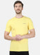 Mens Yellow Plain T-Shirt
