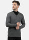 Men Grey Self Pullover