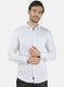 Mens White Printed Shirt