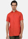 Men Red Stripe Linen Shirt