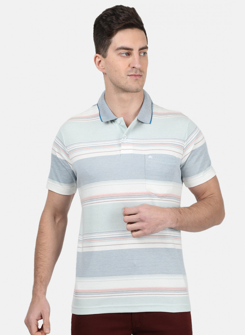 Mens Multi Color Stripe T-Shirt