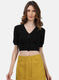Women Black Solid Blouse