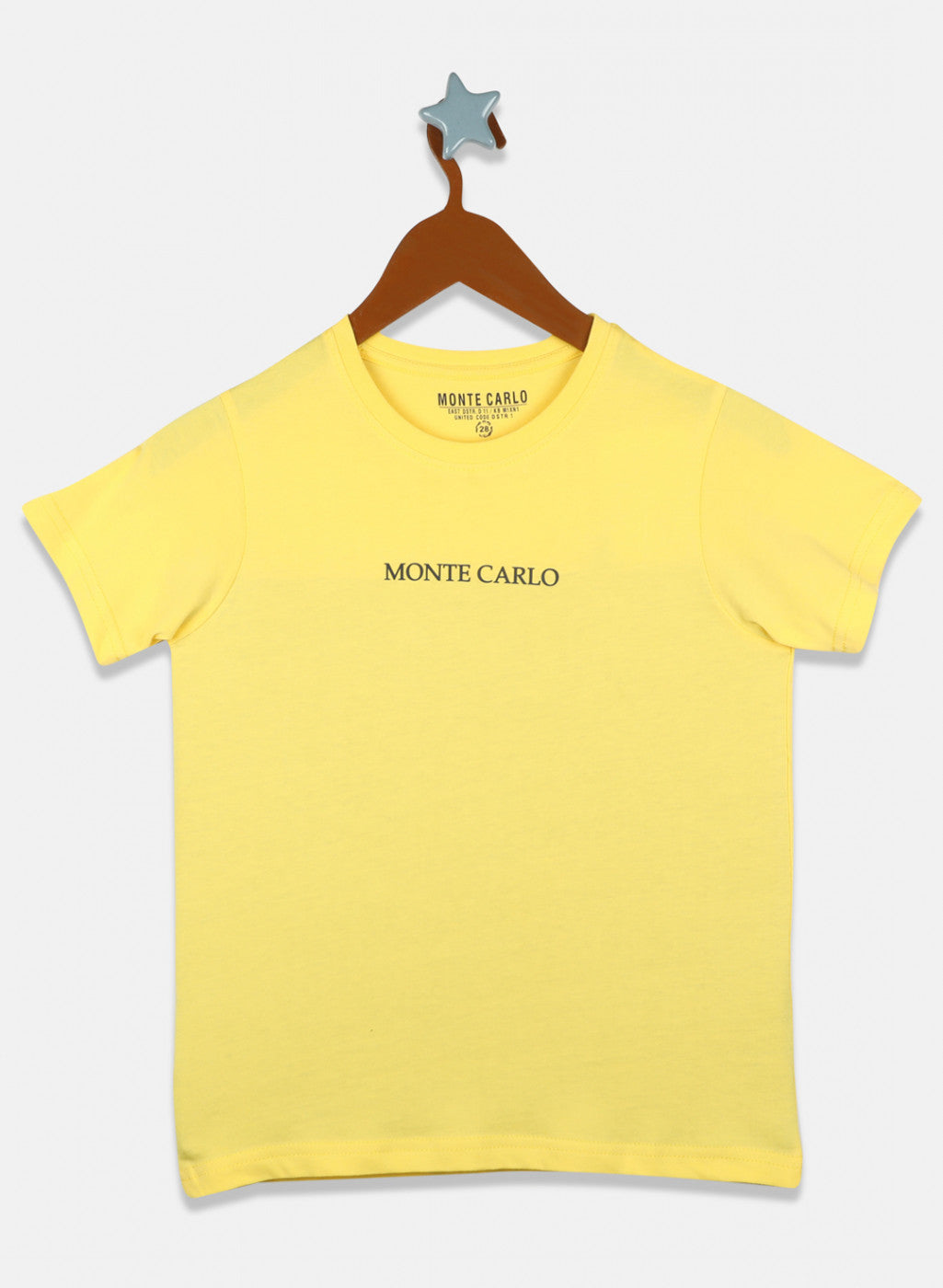 Boys Yellow Plain T-Shirt