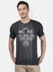 Mens Dark Grey Printed T-Shirt