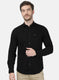 Mens Black Solid Shirt