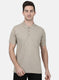 Mens Beige Plain T-Shirt