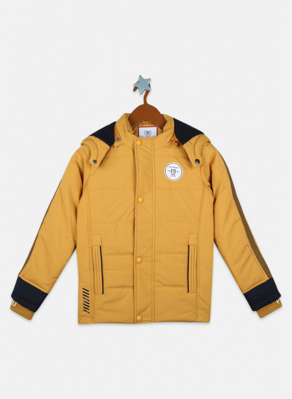 Boys Mustard Plain Jacket