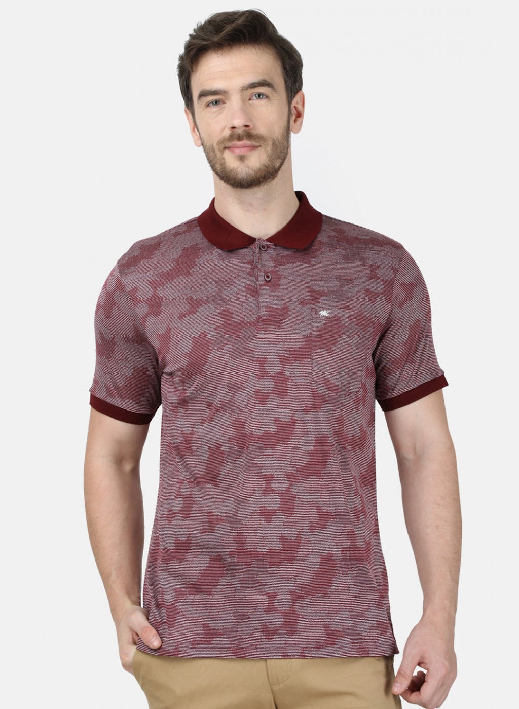 Mens Maroon Stripe T-Shirt