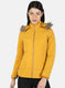 Women Mustard Plain Jacket