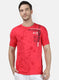 Mens Pink Printed T-Shirt