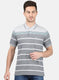Mens Grey Stripe T-Shirt