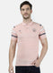 Mens Peach Printed Collar T-Shirts
