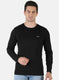 Men Black Plain T-Shirt