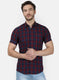 Mens NAvy Check Shirt