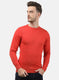 Men Orange Solid Pullover