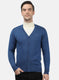 Men Blue Solid Cardigan