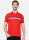 Mens Red Plain T-Shirt