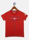 Boys Orange Printed T-Shirt