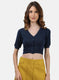 Women Blue Solid Blouse
