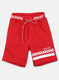 Boys Red Printed Bermuda