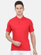 Mens Red Plain T-Shirt