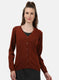 Women Brown Solid Cardigan