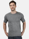Mens Grey Printed Round Neck T-Shirts
