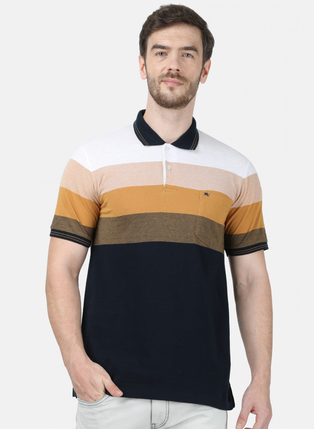 Mens Mustard Stripe T-Shirt